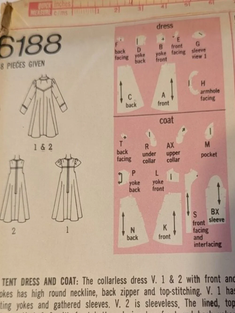 simplicity 6188 sewing pattern girls tent dress, coat